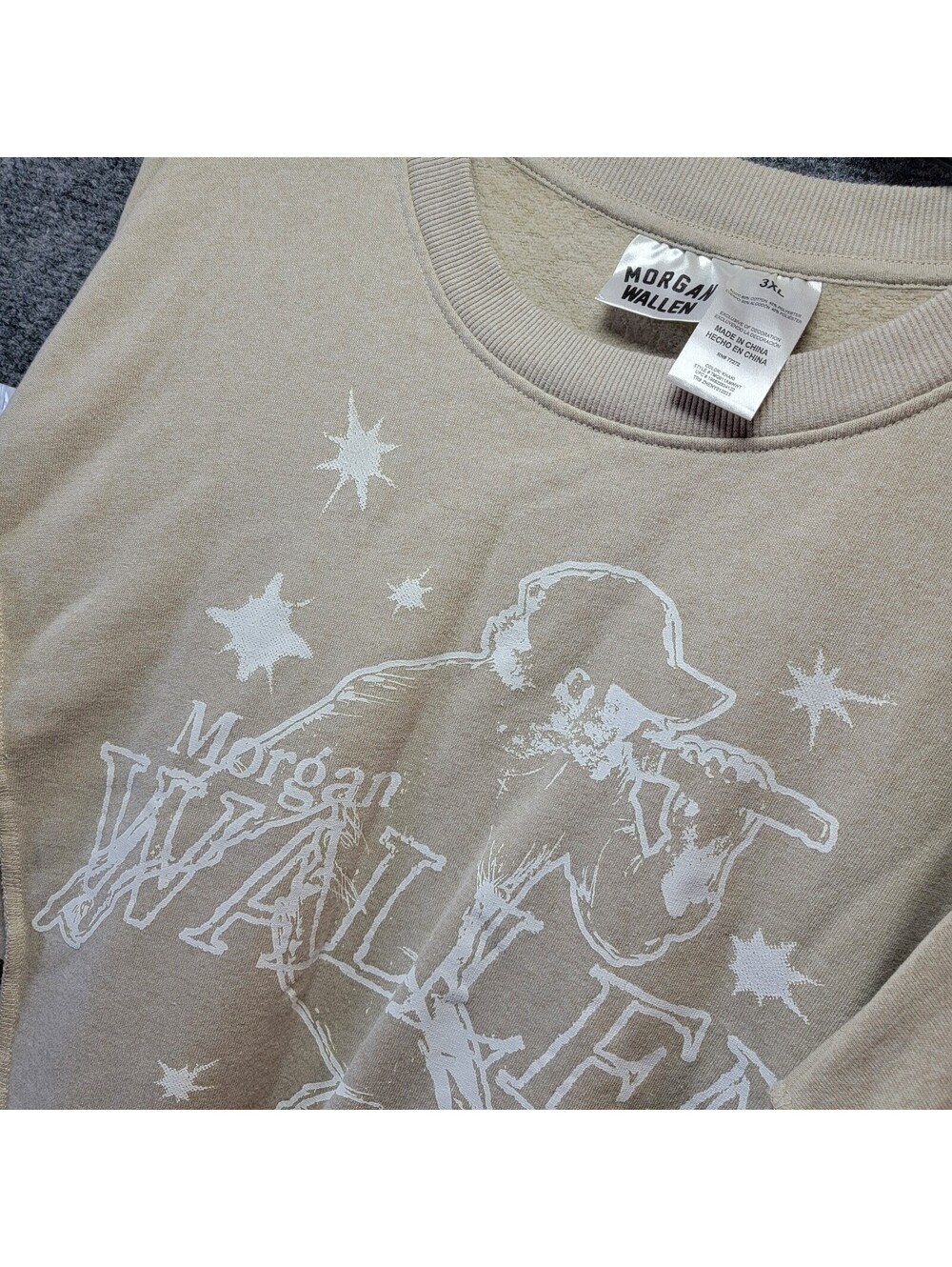Morgan Wallen Khaki Graphic Sweatshirt 3XL